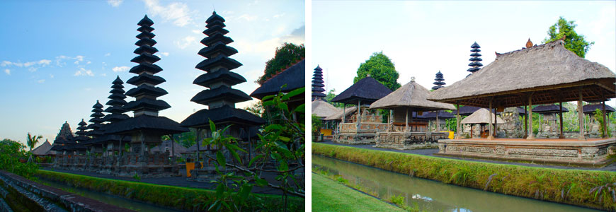 連なるメルが印象的なタマンアユン寺院と庭園